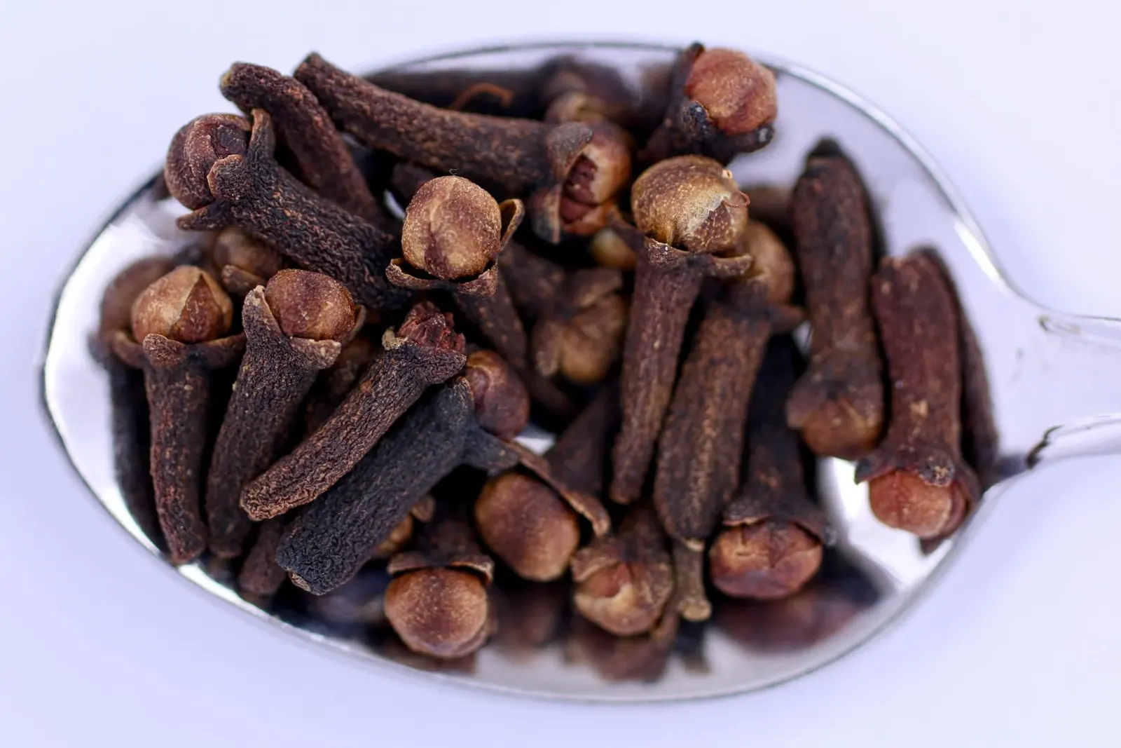 Whole dried cloves in close-up